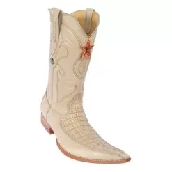 Los Altos Oryx Genuine Crocodile Tail With Deer 3X Toe Cowboy Boots 952811