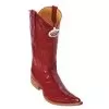 Los Altos Red Genuine All-Over Eel 3X Toe Cowboy Boots 950812