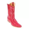 Los Altos Red Genuine All-Over Ostrich Square Toe Cowboy Boots 710312