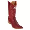 Los Altos Red Genuine Ostrich Leg 3X Toe Cowboy Boots 950512
