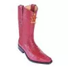 Los Altos Red Genuine Ostrich With Deer Square Toe Cowboy Boots 770312 -Winter Boot Store los altos red genuine ostrich with deer square toe cowboy boots 770312 8796