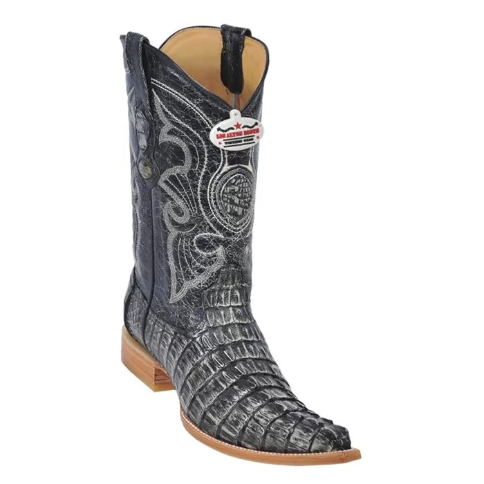 Los Altos Rustic Black All-Over Genuine Crocodile Tail 3X Toe Cowboy Boots 950181 3 Los Altos Rustic Black All-Over Genuine Crocodile Tail 3X Toe Cowboy Boots 950181