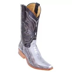Los Altos Silver Brown Genuine All-Over Ostrich Leg Square Toe Cowboy Boots 710533