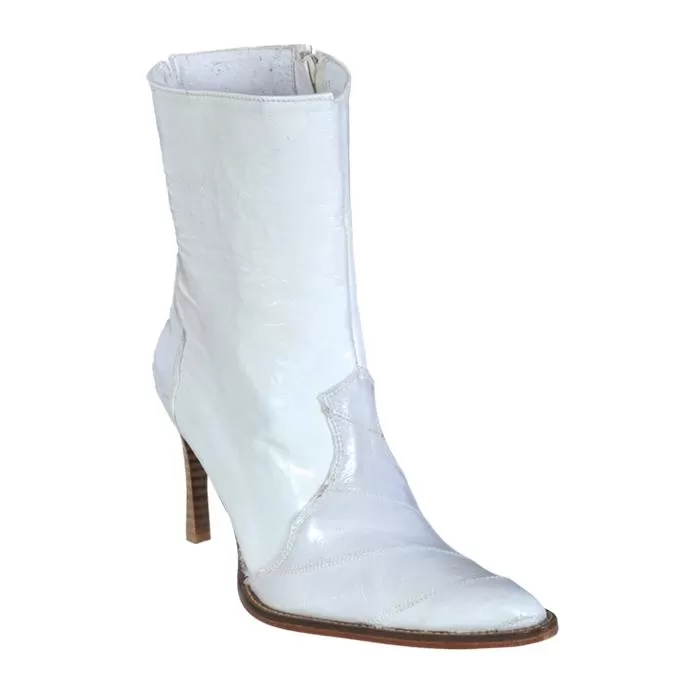 Los Altos White All-Over Genuine Eel Cowboy Boots 710128 3 Los Altos White All-Over Genuine Eel Cowboy Boots 710128