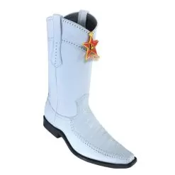 Los Altos White Genuine Crocodile Belly With Deer Square Toe Cowboy Boots 778228