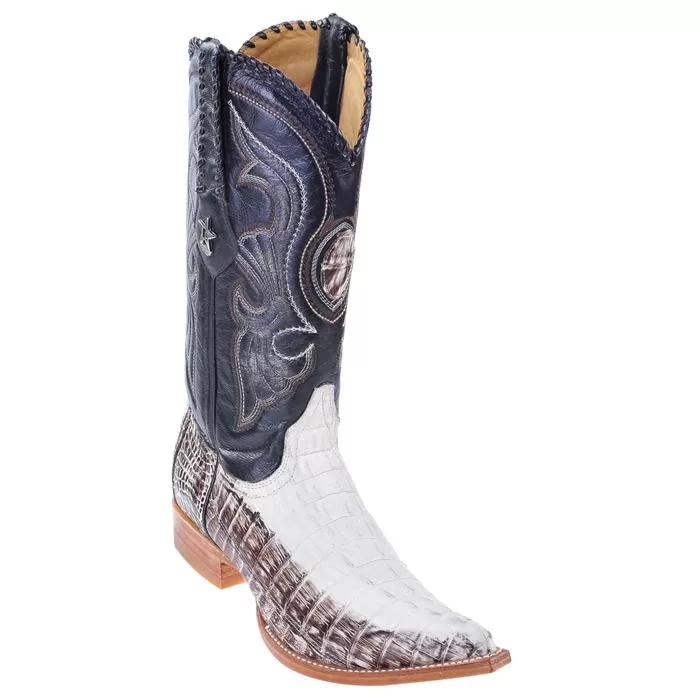 Los Altos Winterwhite Brown All-Over Genuine Crocodile Tail 3X Toe Cowboy Boots 950177 3 Los Altos Winterwhite Brown All-Over Genuine Crocodile Tail 3X Toe Cowboy Boots 950177