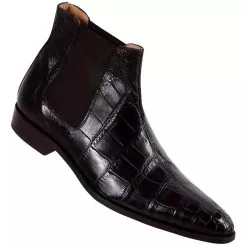 Mauri "2198" Dark Brown All-Over Genuine Body Alligator Boots