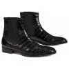 Mauri "4795/1" Black Genuine Baby Alligator Dressy Boots.