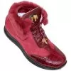 Mauri 8777 Ruby Red Genuine Baby Crocodile / Ostrich Boots With Fur Lining -Winter Boot Store mauri 8777 ruby red genuine baby crocodile ostrich boots with fur lining 5113