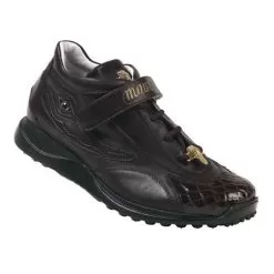 Mauri 8931 Brown Genuine Alligator / Nappa Boots With Eyes, Monk Straps, Mauri Gold Alligator Head