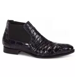 Mauri "Affari" 4755 Black Genuine Body Alligator Hand-Painted Boots