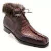 Mauri "Cervinia" 4569 Sport Rust Genuine Hornback Crocodile / Dark Brown Ostrich Leg Boots With Mink Fur Lining -Winter Boot Store mauri cervinia 4569 sport rust genuine hornback crocodile dark brown ostrich leg boots with mink fur lining 15086