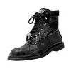 Mauri "Comando" 4637 Black All Over Genuine Alligator Lace-Up Boots With Silver Alligator Head -Winter Boot Store mauri comando 4637 black all over genuine alligator lace up boots with silver alligator head 17774