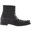 Mauri "Excelsior" 44167 Black Genuine Hornback Crocodile / Alligator / Nappa Embossed Boots -Winter Boot Store mauri excelsior 44167 black genuine hornback crocodile alligator nappa embossed boots 7052