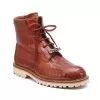 Mauri "4949" Cognac Hand-Painted Genuine Ostrich Tractor Sole Boots. -Winter Boot Store mauri hawk 4949 brn 1
