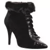 Mauri Ladies "Luna" 7565 Black Genuine Hornback Crocodile Tail / Alligator / Suede Dress Boots With Mink Fur Lining -Winter Boot Store mauri ladies luna 7565 black genuine hornback crocodile tail alligator suede dress boots with mink fur lining 11275