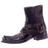 Mauri "Royal" 42746 Dark Brown Genuine Hornback Baby Crocodile / Marbleized Pony Hair Boots -Winter Boot Store mauri royal 42746 dark brown genuine hornback baby crocodile marbleized pony hair boots 5869