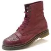 Mauri "Tempo" M761 Burgundy Genuine Baby Crocodile / Embossed Nappa Calfskin Lace Up Boots