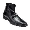 Mauri "Zenit" 4487 Black Genuine Alligator Dover Leather Boots. -Winter Boot Store mauri zenit 4487 black genuine alligator dover leather boots 13086