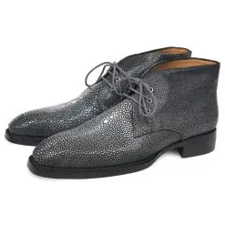 Paul Parkman ''84W21" Grey Genuine Stingray Chukka Boots. -Winter Boot Store paul parkman 84w21 grey genuine stingray chukka boots 25905 02