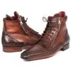 Paul Parkman ''88CPK92'' Brown Genuine Crocodile & Calfskin Zipper Boots. -Winter Boot Store paul parkman 88cpk92 brown genuine crocodile calfskin zipper boots 24207